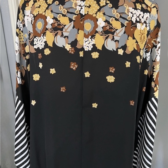 Bob Mackie wearable art Kimono top in Black and Gold size large NWT - Picture 8 of 8